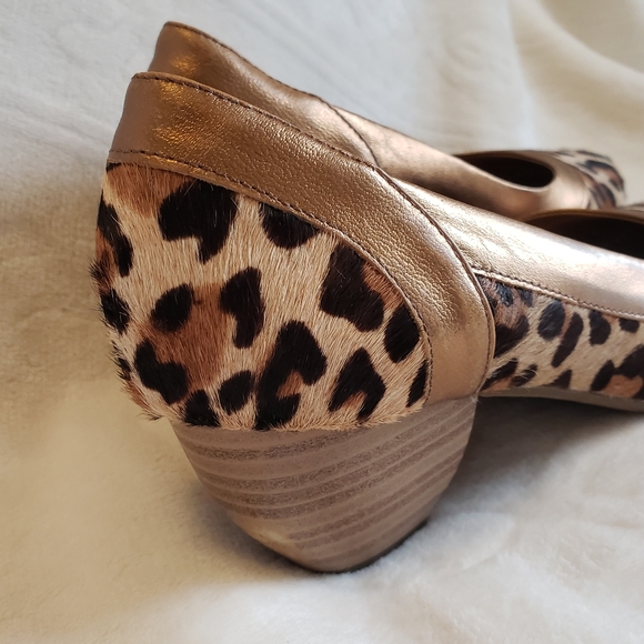 Calf Hair Leopard Print Heels sz 8 - Picture 7 of 7